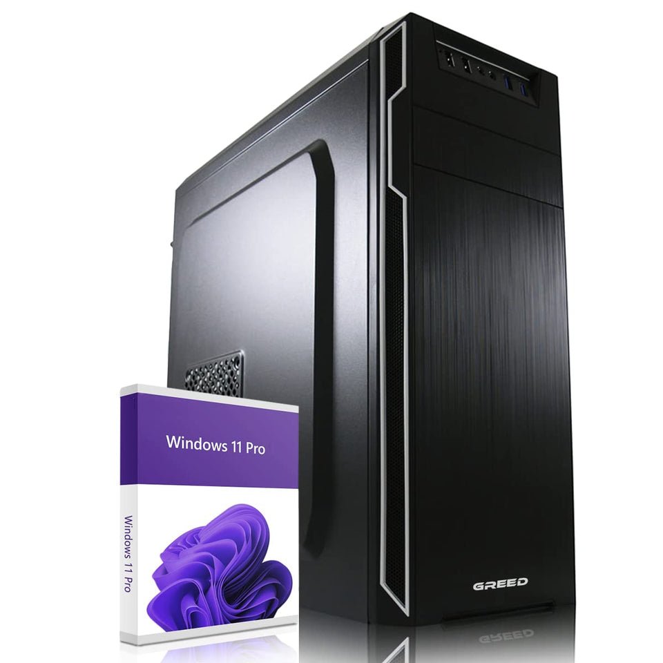 GREED® Ultra PC - Intel Core i7 - Ordinateur Rapide pour Le Bureau et Le Home Office - Ordinateur avec 4,0 GHZ - 32 GB RAM - 1TB SSD + 1TB HDD - DVD - USB 3.0 - WLAN - INCL. Windows 11 Pro