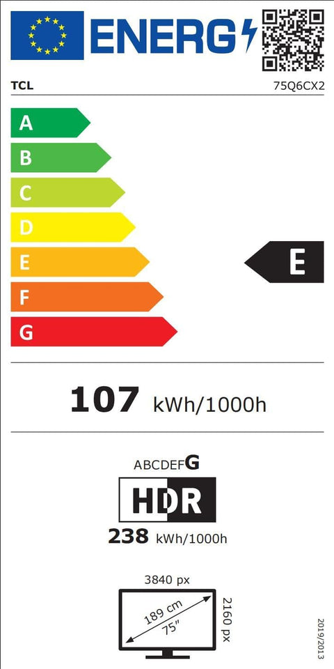 TCL 75Q6C QD-Mini LED TV, 4K HDR Premium 1000nits, Smart TV alimenté par Google (Dolby Vision IQ et Atmos, système Audio Onkyo 2.1, Motion Clarity Pro 144Hz, Game Master, contrôle Vocal Mains Libres)
