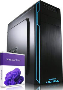 GREED® Ultra PC - Intel Core i7 - Ordinateur Rapide pour Le Bureau et Le Home Office - Ordinateur avec 4,0 GHZ - 32 GB RAM - 1TB SSD + 1TB HDD - DVD - USB 3.0 - WLAN - INCL. Windows 11 Pro