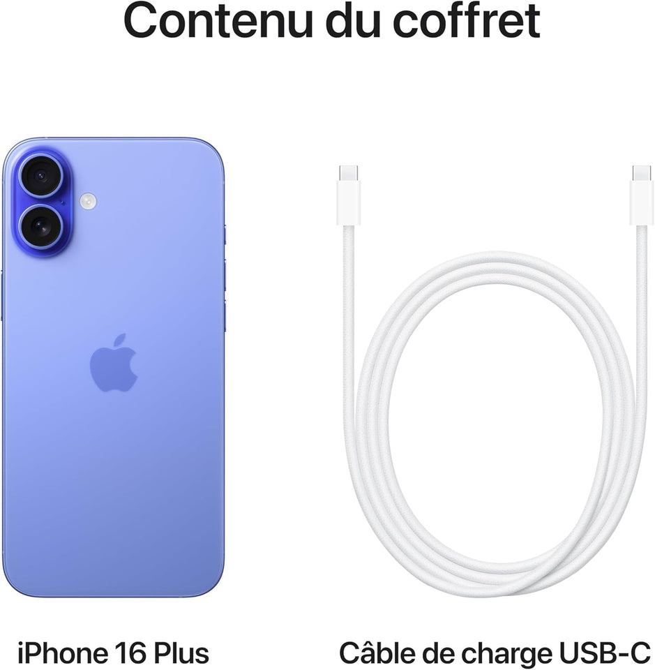 Apple iPhone 16 Plus (128 Go) - Outremer