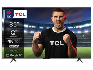 TCL 98T8C 98" QLED 4K HDR Ultra HD TV, Smart TV Powered by Google TV (Dolby Vision & Atmos, 144Hz Motion Clarity Pro, FreeSync, Onkyo 2.1 Sound, Voice Control)