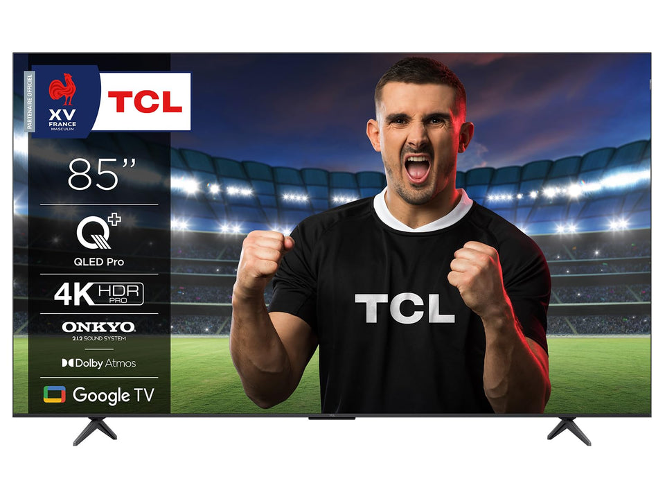 TCL 98T8C 98" QLED 4K HDR Ultra HD TV, Smart TV Powered by Google TV (Dolby Vision & Atmos, 144Hz Motion Clarity Pro, FreeSync, Onkyo 2.1 Sound, Voice Control)