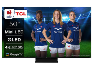 TCL 75Q6C QD-Mini LED TV, 4K HDR Premium 1000nits, Smart TV alimenté par Google (Dolby Vision IQ et Atmos, système Audio Onkyo 2.1, Motion Clarity Pro 144Hz, Game Master, contrôle Vocal Mains Libres)
