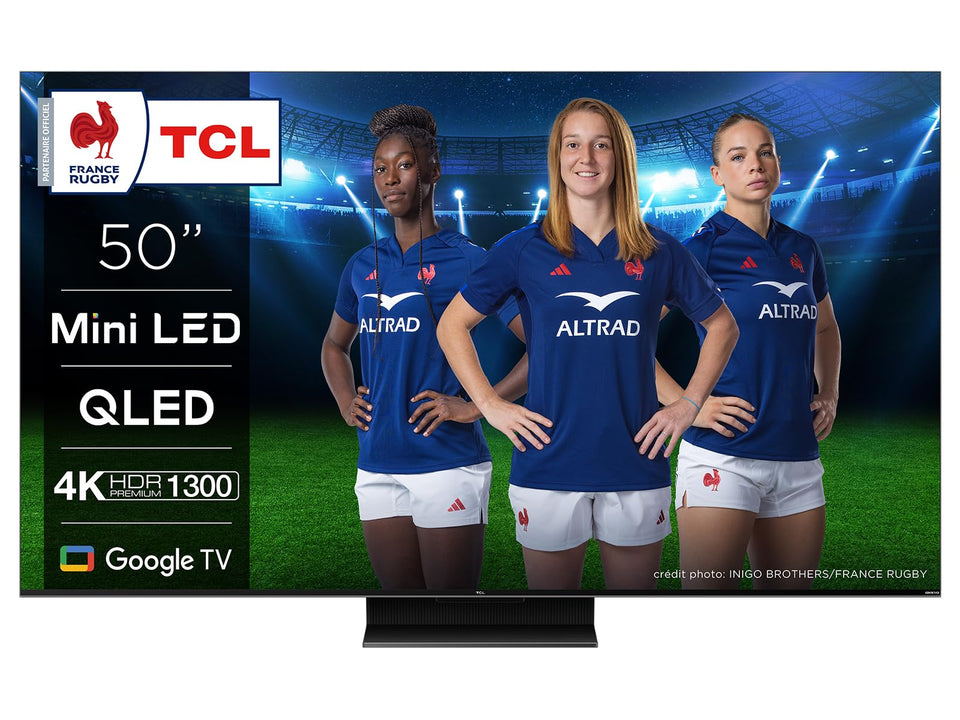 TCL 75Q6C QD-Mini LED TV, 4K HDR Premium 1000nits, Smart TV alimenté par Google (Dolby Vision IQ et Atmos, système Audio Onkyo 2.1, Motion Clarity Pro 144Hz, Game Master, contrôle Vocal Mains Libres)