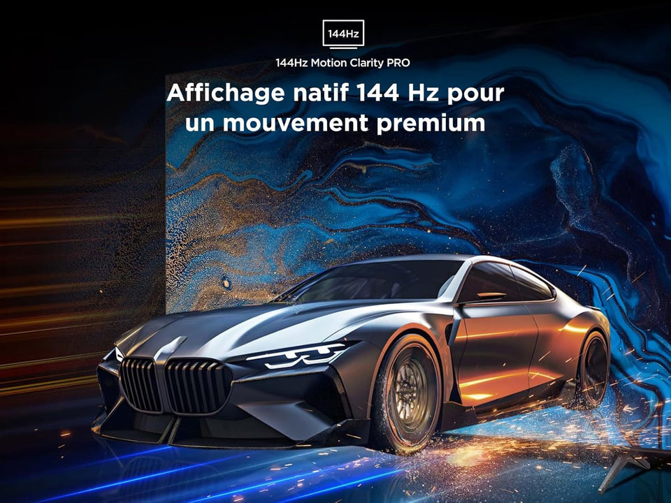 TCL 75Q6C QD-Mini LED TV, 4K HDR Premium 1000nits, Smart TV alimenté par Google (Dolby Vision IQ et Atmos, système Audio Onkyo 2.1, Motion Clarity Pro 144Hz, Game Master, contrôle Vocal Mains Libres)