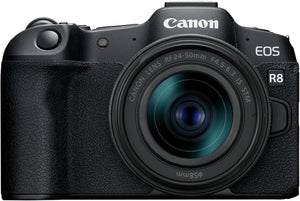 Canon EOS R8 + RF 24-50mm F4.5-6.3 - Appareil Photo Numérique Hybride - Capteur CMOS Plein Format 24,2 Mpx - Appareil Photo Dual Pixel CMOS AF II - Écran Tactile LCD - Compatibilité UVC-UAC