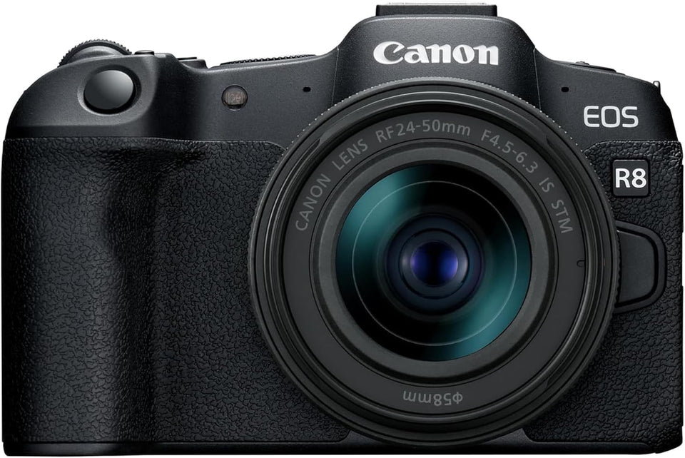 Canon EOS R8 + RF 24-50mm F4.5-6.3 - Appareil Photo Numérique Hybride - Capteur CMOS Plein Format 24,2 Mpx - Appareil Photo Dual Pixel CMOS AF II - Écran Tactile LCD - Compatibilité UVC-UAC
