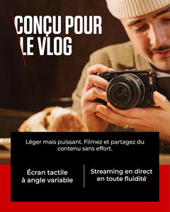 Canon EOS R50 V + RF-S 14-30mm F4-6.3 is STM PZ - Appareil pour Le Vlog Compatible avec l'Objectif Canon RF | Matériel pour Créateurs de Contenu | Vlog et Voyage | Connexion Bluetooth