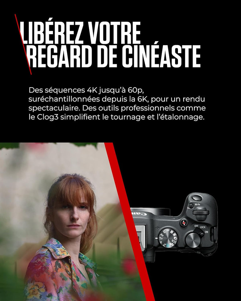Canon EOS R8 + RF 24-50mm F4.5-6.3 - Appareil Photo Numérique Hybride - Capteur CMOS Plein Format 24,2 Mpx - Appareil Photo Dual Pixel CMOS AF II - Écran Tactile LCD - Compatibilité UVC-UAC