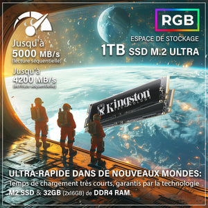 HYPER BYTE® Basic Gaming PC - Ordinateur avec AMD Ryzen 7 5700G avec 4,6 GHz | Radeon Vega 8 | 32GO DDR4 RAM | 1TB SSD | Silent Water Cooling | Gamer Tower Desktop | WLAN | Win11 Pro