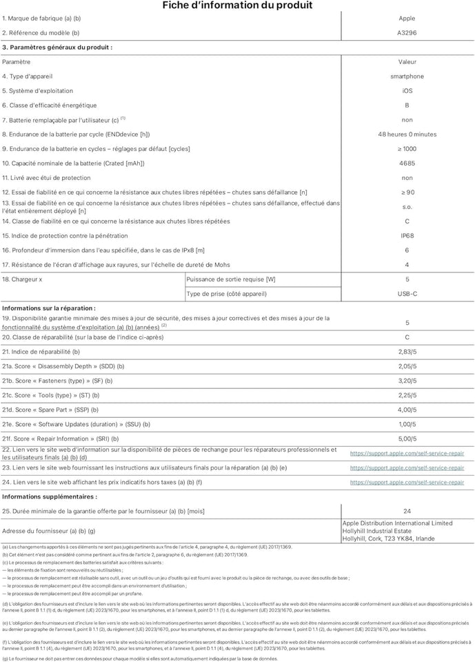 Apple iPhone 16 Pro Max (512 Go) - Titane Sable