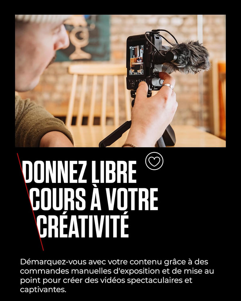 Canon EOS R50 V + RF-S 14-30mm F4-6.3 is STM PZ - Appareil pour Le Vlog Compatible avec l'Objectif Canon RF | Matériel pour Créateurs de Contenu | Vlog et Voyage | Connexion Bluetooth