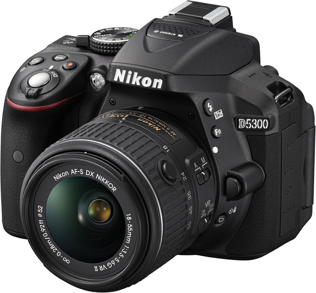 Nikon D5300 Appareil photo numérique Réflex 24,2 Mpix Kit Objectif AF-S 18-55 mm VR II Noir